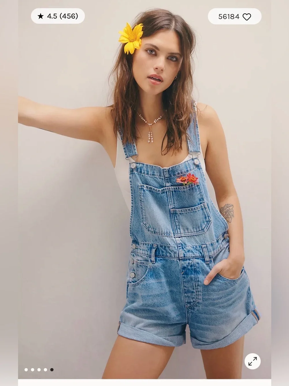 Free People We The Free Ziggy Shortalls. NWT. Follow your heart